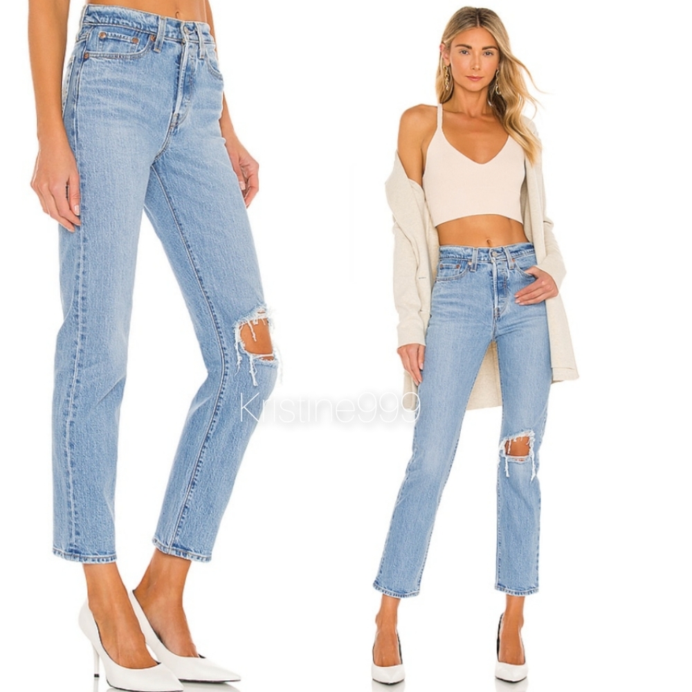 Levi's Premium Wedgie Straight Jeans in Tango Fray